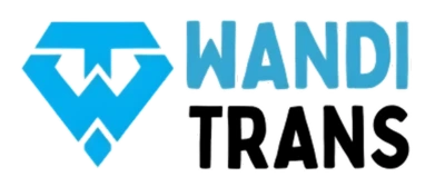 Logo Wandi Trans dengan Garis Tepi Putih